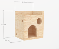 Square Castle With Rooftop Chinchilla Cage