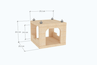 Cube Small Wood Chinchilla Cage