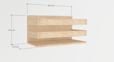 Wooden Rectangular Rabbit Hay Feeder
