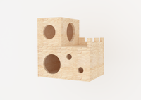 2 Tier L Castle Chinchilla Cage