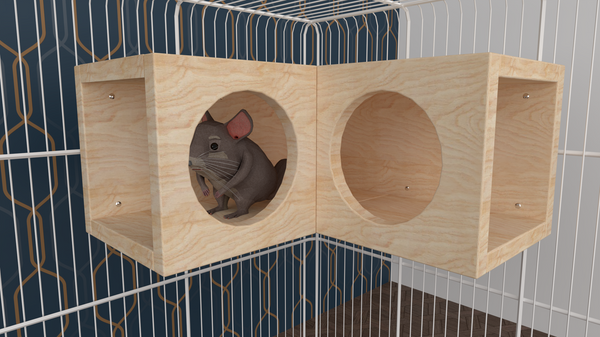 Wooden Tunnel Chinchilla Cage