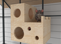 2 Tier L Castle Chinchilla Cage