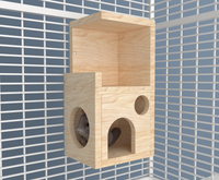 2 Tier Wooden Castle Chinchilla Cage