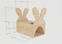 Clapier pour cochon d'Inde avec oreilles de lapin 